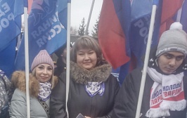 Участие в митинге «Омск – Донбассу»